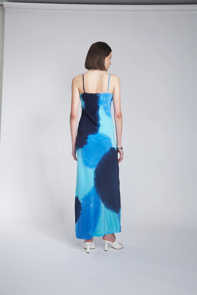 MILKA CAMI DRESS- HAND PAINTED SILK SATIN