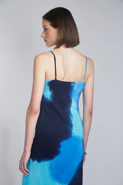 MILKA CAMI DRESS- HAND PAINTED SILK SATIN