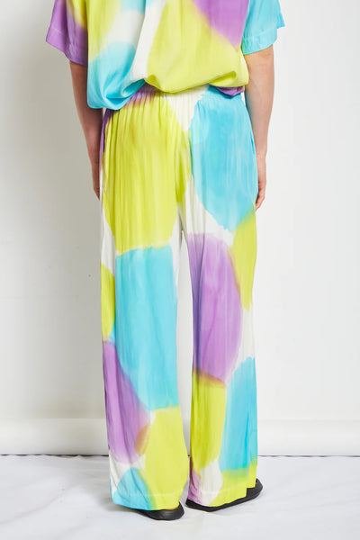 SANTANA - COLLARED SHIRT- HAND PAINTED SILK SATIN