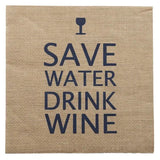 SAVE WATER 20PCK 3PLY 33CM NAPKIN TAUPE