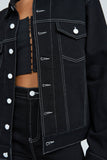 JOHNNY JEAN JACKET - BLACK WHITE