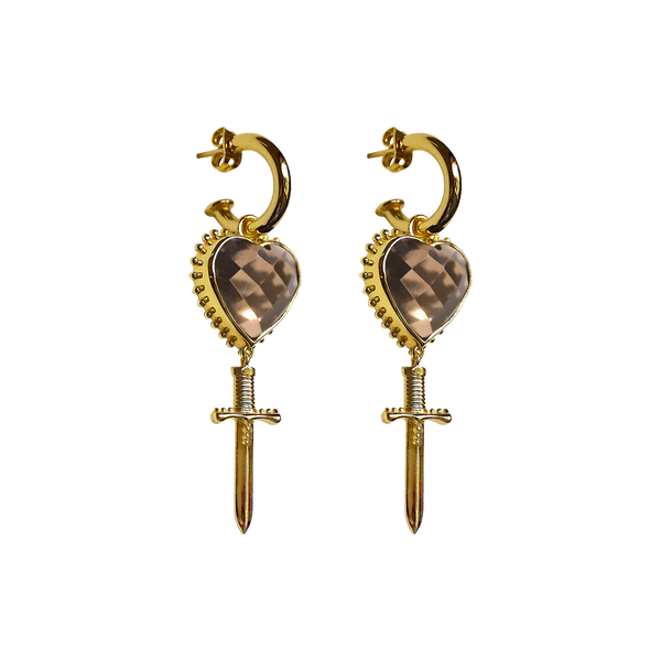 JULIET EARRINGS | SMOKY QUARTZ