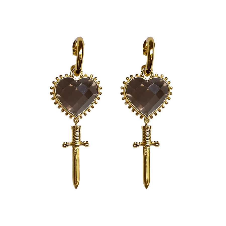 JULIET EARRINGS | SMOKY QUARTZ