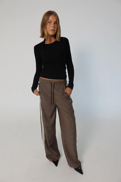 Josie Wide Leg Trouser - Yarn Dyed Check