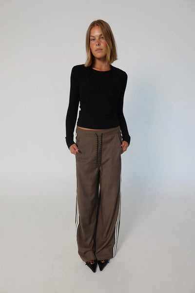Josie Wide Leg Trouser - Yarn Dyed Check