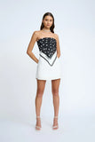 KAIA SHIFT MINI SKIRT - IVORY