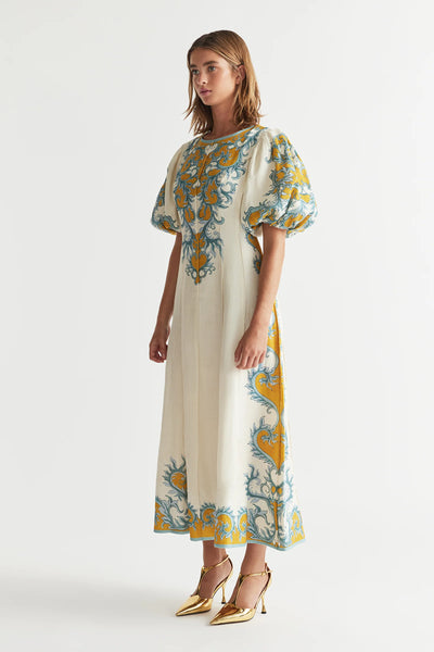 PALOMA PIN TUCK MIDI DRESS