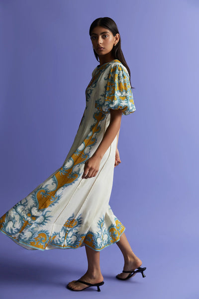 PALOMA PIN TUCK MIDI DRESS