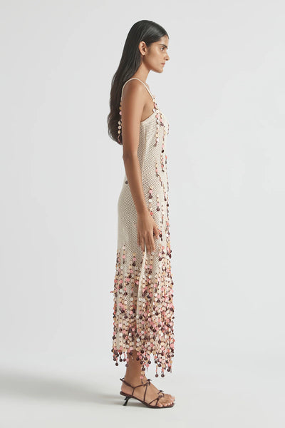 PERISCOPES SQUARE NECKLINE DRESS