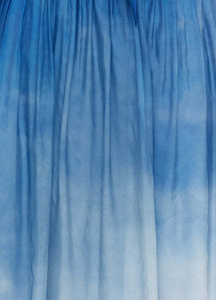 Cassie Tie Neck Midi Dress - Aerial Print