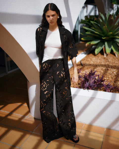 LOTUS LACE PANT CEDARWOOD