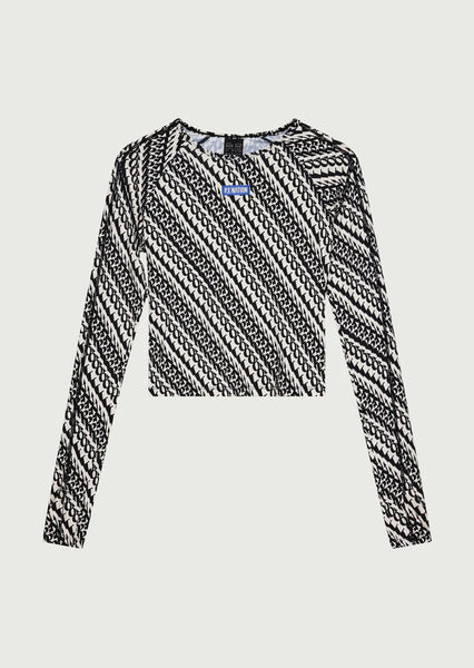 SPORTS MODE LS TOP IN LOGO PRINT