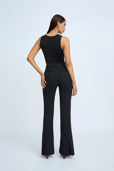 LUCIANA FLARE TROUSER PANT - BLACK