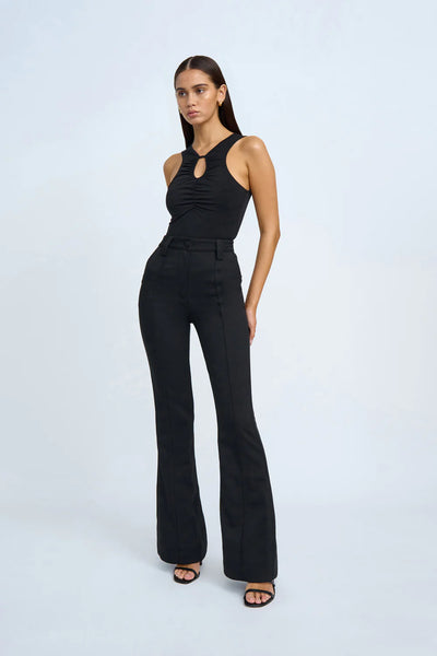 LUCIANA FLARE TROUSER PANT - BLACK