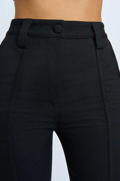 LUCIANA FLARE TROUSER PANT - BLACK