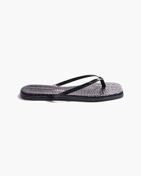 Square Toe Lily Croc- Sable
