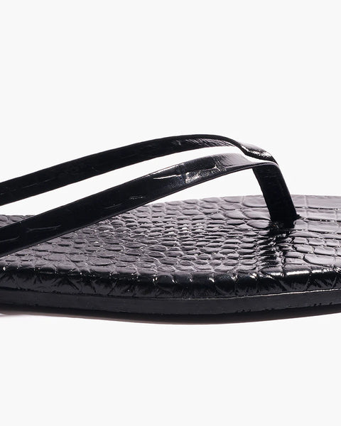 Square Toe Lily Croc- Sable