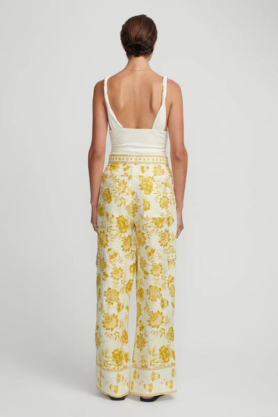 LUNA WIDE LEG PANT GOLDEN NECTAR