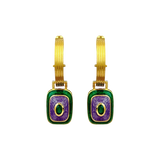 MARA EARRINGS | GREEN ONYX & ENAMEL