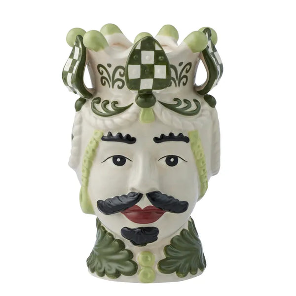 MARIO CERAMIC POT 11.5X11.5X18CM OLIVE