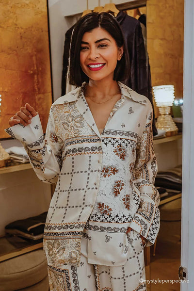 SABRINA SILK TWILL SHIRT IN CLASSIC