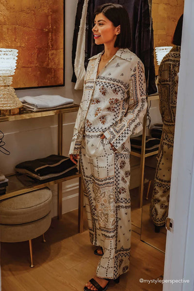 SABRINA SILK TWILL PANT IN CLASSIC