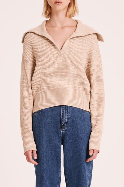 NALA RUGBY KNIT- LATTE