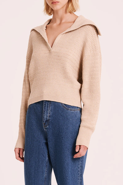 NALA RUGBY KNIT- LATTE