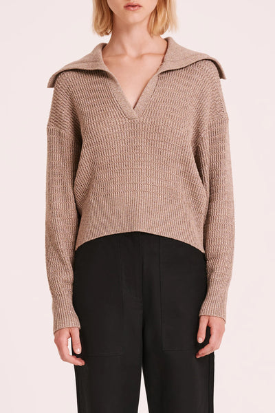NALA RUGBY KNIT- PEBBLE