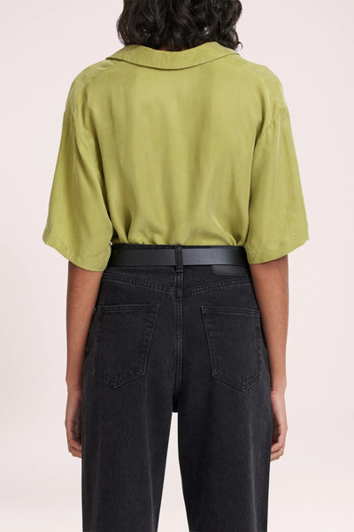 LUCIA CUPRO SHIRT-PICKLE