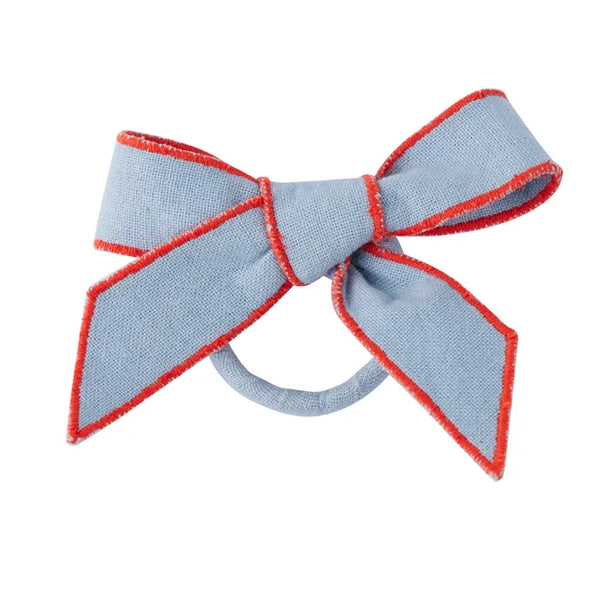 MILLA BOW NAPKIN RING SKY/RED