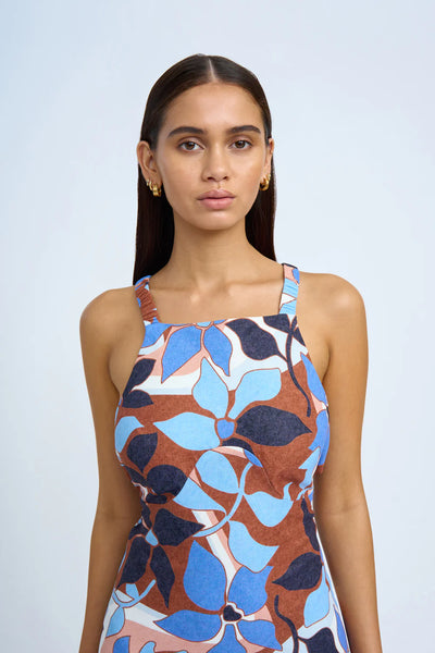 OPHELIA FLORAL BIAS MIDI DRESS