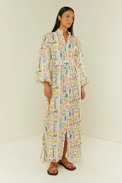 Noddy Dress/White Verano Tile