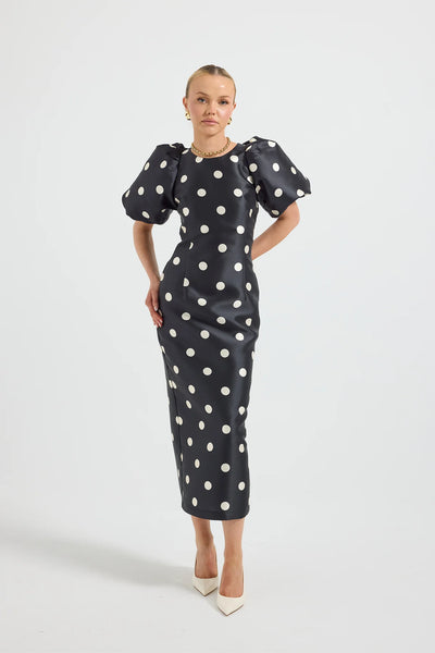 DOTTIE SLEEVE MIDI