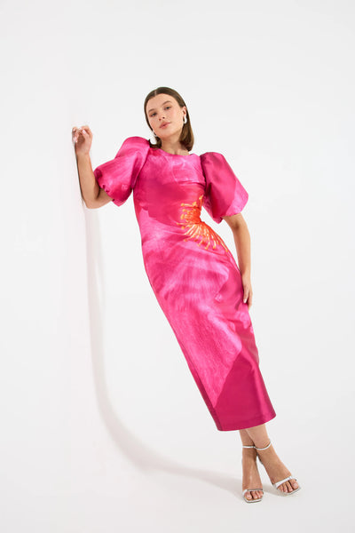 Thea Sleeve Midi : Pink Camellia