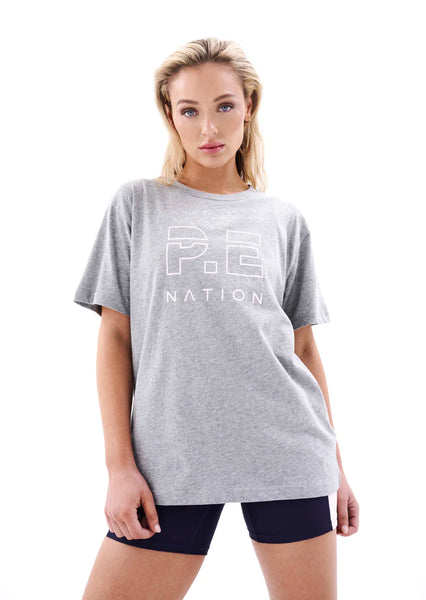 HEADS UP TEE IN GREY MARLE