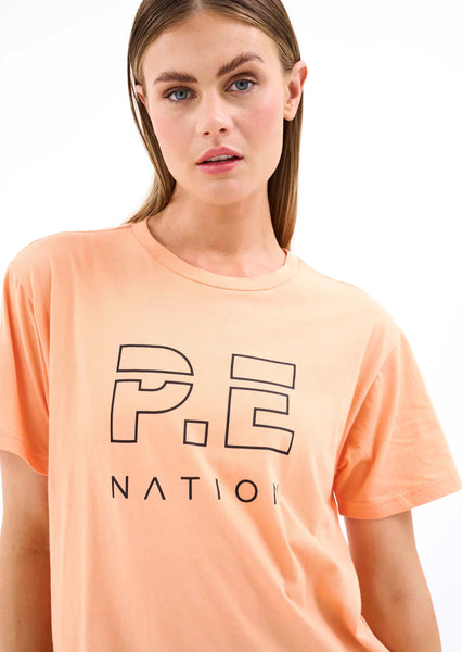HEADS UP TEE IN CANTALOUPE