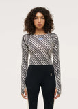 SPORTS MODE LS TOP IN LOGO PRINT