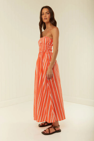 WEST DRESS- ORANGE STRIPE
