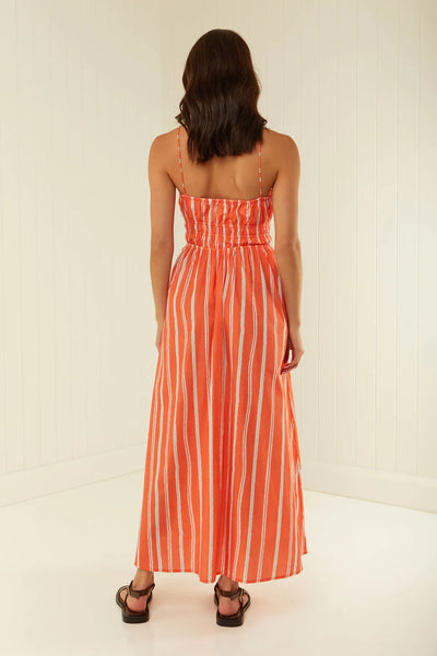 WEST DRESS- ORANGE STRIPE