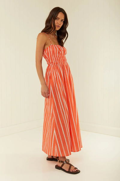 WEST DRESS- ORANGE STRIPE
