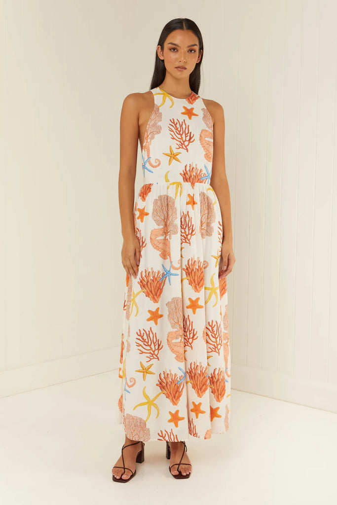 MERIDIAN DRESS- CORAL
