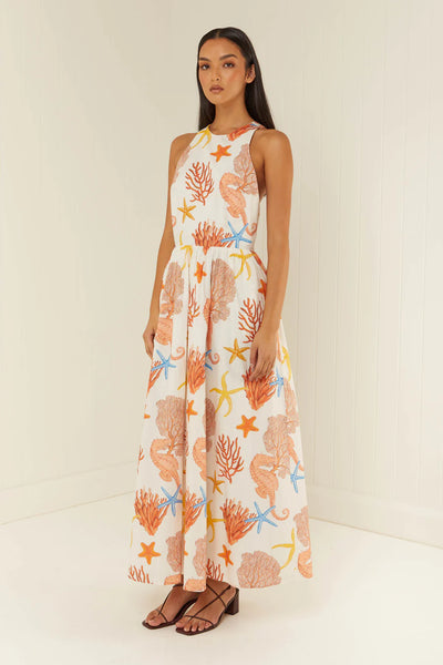 MERIDIAN DRESS- CORAL