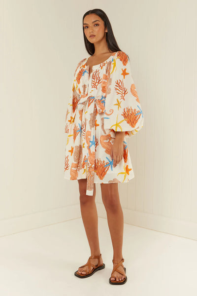 SARDINIA DRESS- CORAL