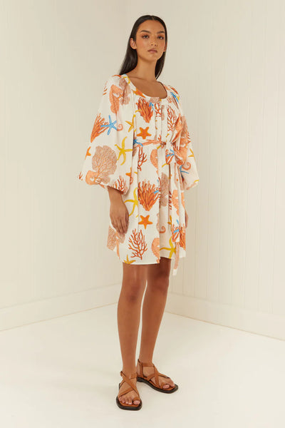 SARDINIA DRESS- CORAL