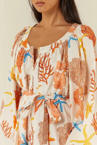 SARDINIA DRESS- CORAL