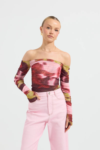CHARLI DENIM PANT- POWDER PINK