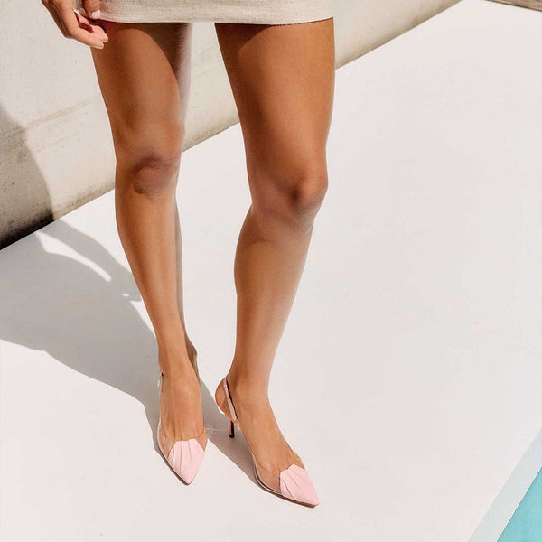 Remi Pump Vinylite & Pink Patent Leather