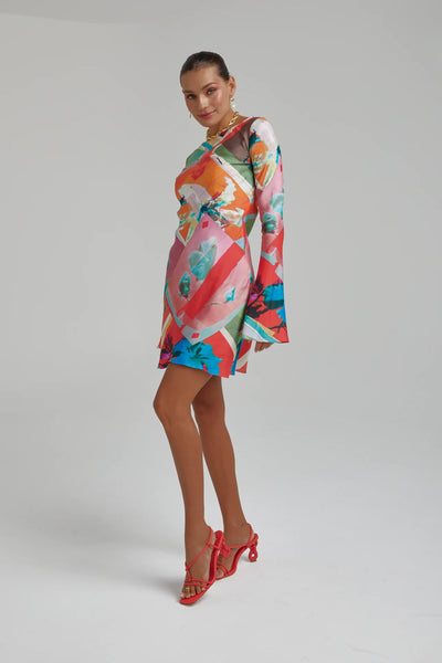 FARRAH MINI DRESS - ROYAL MONTAGE