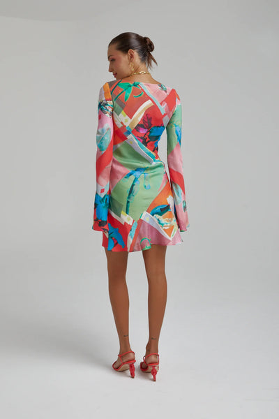 FARRAH MINI DRESS - ROYAL MONTAGE